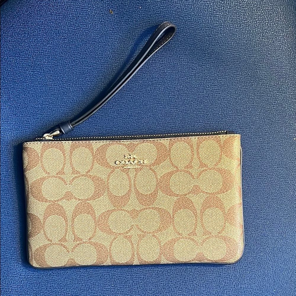Coach print wristlet